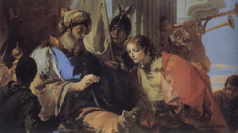 Giovanni Battista Tiepolo Joseph received the hand of Pharaoh, Central china oil painting image